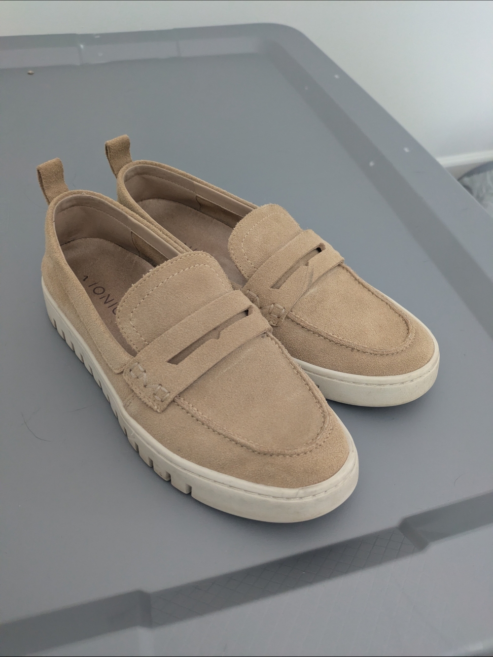 Vionic Uptown Suede Loafers in Beige